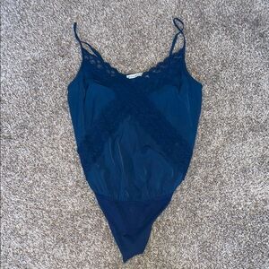 Navy Blue Lace Bodysuit